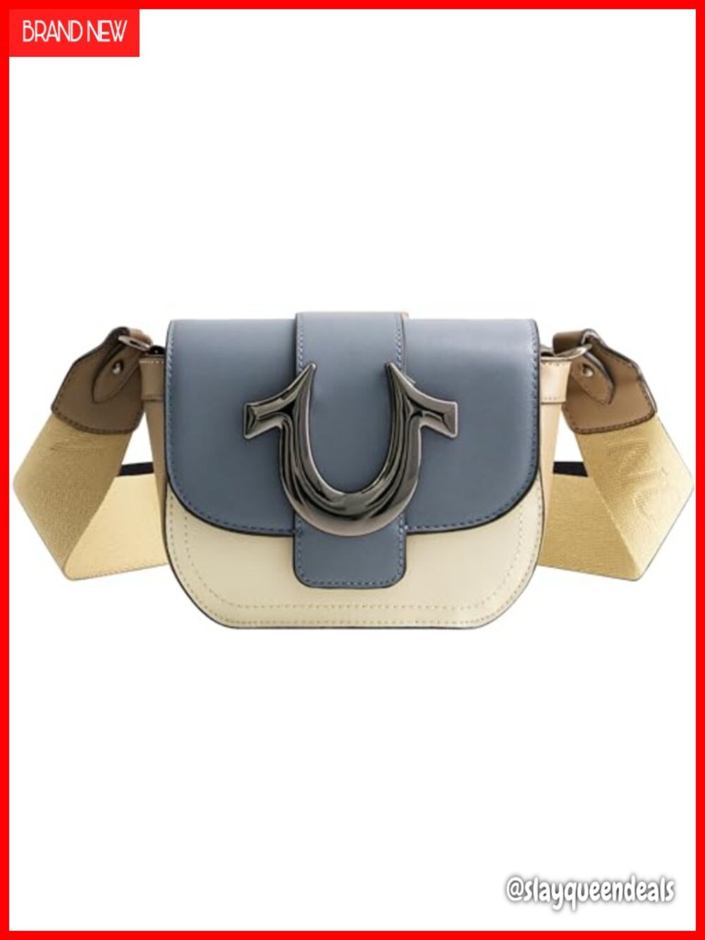 Licensed True Religion Crossbody Mini Flap Adjustable Shoulder Bag